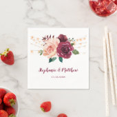 ブルゴーニュダスティーバラフローラライツ結婚ズ スタンダードカクテルナプキン (インサイチュ)