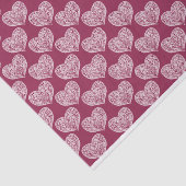 ブルゴーニュティッシュペーパーの装飾ハート 薄葉紙 (詳細)