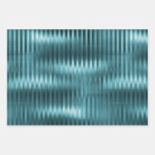 ブルゴーニュティール（緑がかった色）グラムストライプズ ラッピングペーパーシート (正面3)