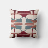 ブルゴーニュティール(緑がかった色)ピンクタンサウスウエストルックモザイク クッション (裏面)