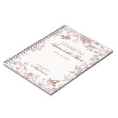 ブルゴーニュトイルフローラレターズ誕生日ガール ノートブック (左側)