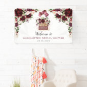 ブルゴーニュトラベルバルーンブライダルシャワーへようこそ 横断幕 (インサイチュ)