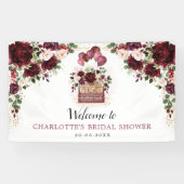 ブルゴーニュトラベルバルーンブライダルシャワーへようこそ 横断幕 (横)