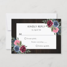 ブルゴーニュネイビーブルーピンクウッド結婚フローラ