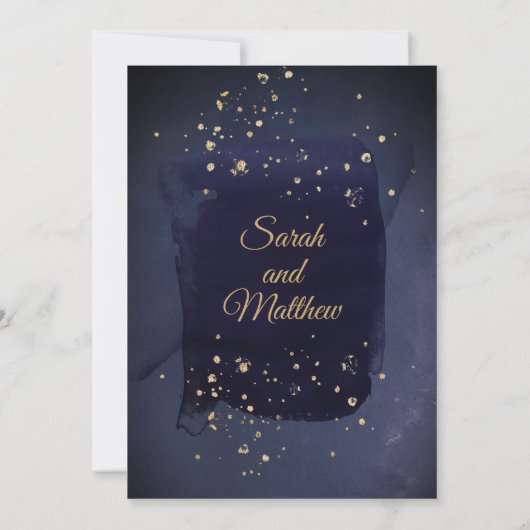 ブルゴーニュネイビー結婚式招待状 招待状 (裏面)