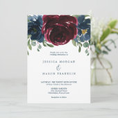 ブルゴーニュネービー結婚式招待状 招待状 (スタンド正面)