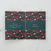 ブルゴーニュハンターグリーンフローラクリスマス2枚の写真 シーズンカード (内部)