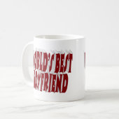 ブルゴーニュハーフタイポグラフィの彼氏 コーヒーマグカップ (正面左)