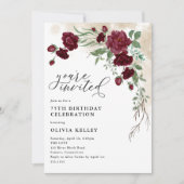 ブルゴーニュバラつる植物フローラ誕生会 招待状 (正面)