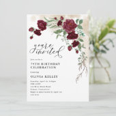 ブルゴーニュバラつる植物フローラ誕生会 招待状 (スタンド正面)