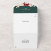 ブルゴーニュバラとパンパスグラスオールインワン招待状 オールインワン招待状 (外側)