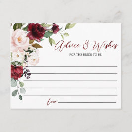 ブルゴーニュバラアドバイス&ウィッシュズカード エンクロージャーカード