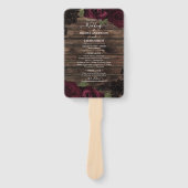 ブルゴーニュバラウッドブラックレース結婚フローラ ハンドファン (正面)