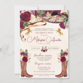 ブルゴーニュバラエレガントウエスタンチャロキンセニェラ 招待状 (正面)
