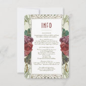 ブルゴーニュバラエンクロージャー情報ヴィンテージアールヌーボー 招待状 (正面)