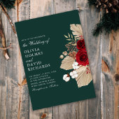 ブルゴーニュバラオンエメラルドグリーン結婚式招待状 招待状