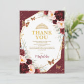 ブルゴーニュバラキンセアニラバタフライサンキューカード 招待状 (スタンド正面)