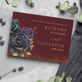 ブルゴーニュバラグリッター結婚式招待状 招待状