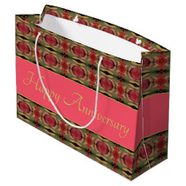 ブルゴーニュバラグリーンアンドゴールデンアニバーサリー ラージペーパーバッグ