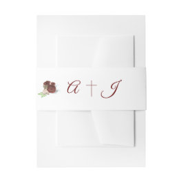 ブルゴーニュバラコサージュ 招待状ベリーバンド