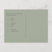 ブルゴーニュバラサンフラワーウェディングRSVP ポストカード (裏面)