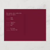 ブルゴーニュバラセージユーカリプトゥスウェディングRSVP ポストカード