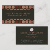 ブルゴーニュバラドット美しいスタジオ名刺 名刺 (正面/裏面)