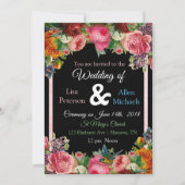 ブルゴーニュバラバードフローラ結婚式招待状 招待状 (正面)