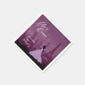 ブルゴーニュバラピンクパリスファイアキンチェニェラ スタンダードカクテルナプキン (角)