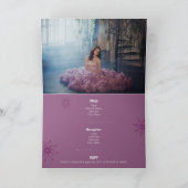 ブルゴーニュバラピンクパリスファイアキンチェニェラ 招待状 (内部)