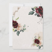 ブルゴーニュバラフラワーズブライダルルンチョン 招待状 (裏面)