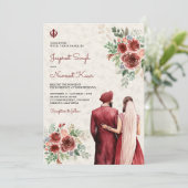 ブルゴーニュバラフローラインディアンパンジャビシーク結婚ズ 招待状 (スタンド正面)