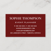 ブルゴーニュバラフローラガーランドフラワー 名刺 (裏面)