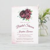 ブルゴーニュバラフローラブライダルシャワー招待状 招待状 (スタンド正面)