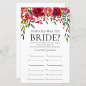 ブルゴーニュバラブライダルシャワーゲーム (正面/裏面)