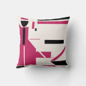 ブルゴーニュバラブラックオンオフホワイト姿様モチーフ クッション (裏面)