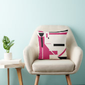 ブルゴーニュバラブラックオンオフホワイト姿様モチーフ クッション (椅子)