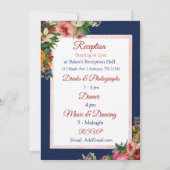 ブルゴーニュバラブルーバードフローラ結婚式招待状 招待状 (裏面)