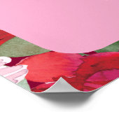 ブルゴーニュバラベビーイン開花ベビーシャワー歓迎 ポスター (角)