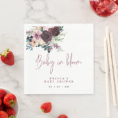 ブルゴーニュバラベビーイン開花ベビーシャワー スタンダードランチョンナプキン (インサイチュ)