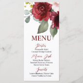 ブルゴーニュバラメニューカード メニュー (正面)
