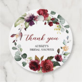 ブルゴーニュバララウンドメッセージカード フェイバータグ (正面)