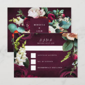 ブルゴーニュバララヌカ結婚ルスの風景 出欠カード (正面/裏面)