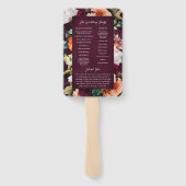 ブルゴーニュバラランヌカルス結婚式 プログラム ハンドファン (裏面)