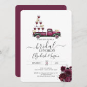 ブルゴーニュバラワイントラックブライダルルンチョン 招待状 (正面/裏面)