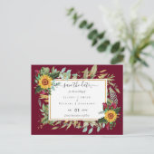 ブルゴーニュバラ救スの花の日付を変更 ポストカード (スタンド正面)