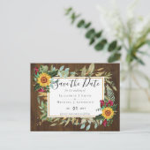 ブルゴーニュバラ救スの花の日付を変更 ポストカード (スタンド正面)