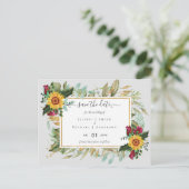 ブルゴーニュバラ救スの花の日付を変更 ポストカード (スタンド正面)