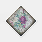 ブルゴーニュバラ植物性グランジエフェメラルデクページ スタンダードランチョンナプキン (角)