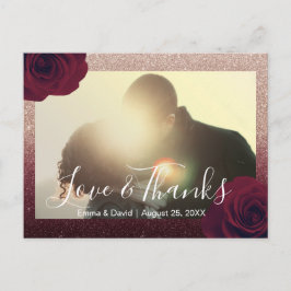 ブルゴーニュバラ結婚フローラの写真ありがとう ポストカード